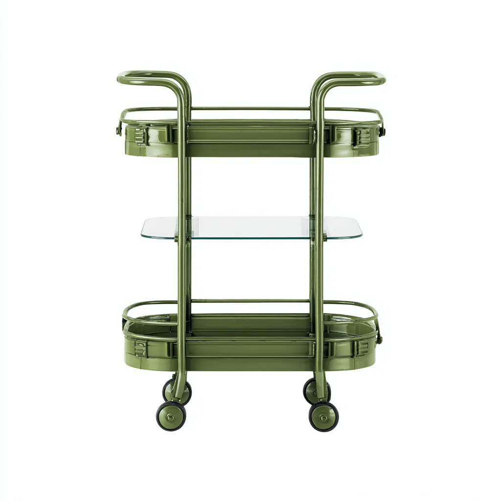 Dessertes et chariots métal-verre 68x42x87 cm - vert - style moderne-Dwellingosa