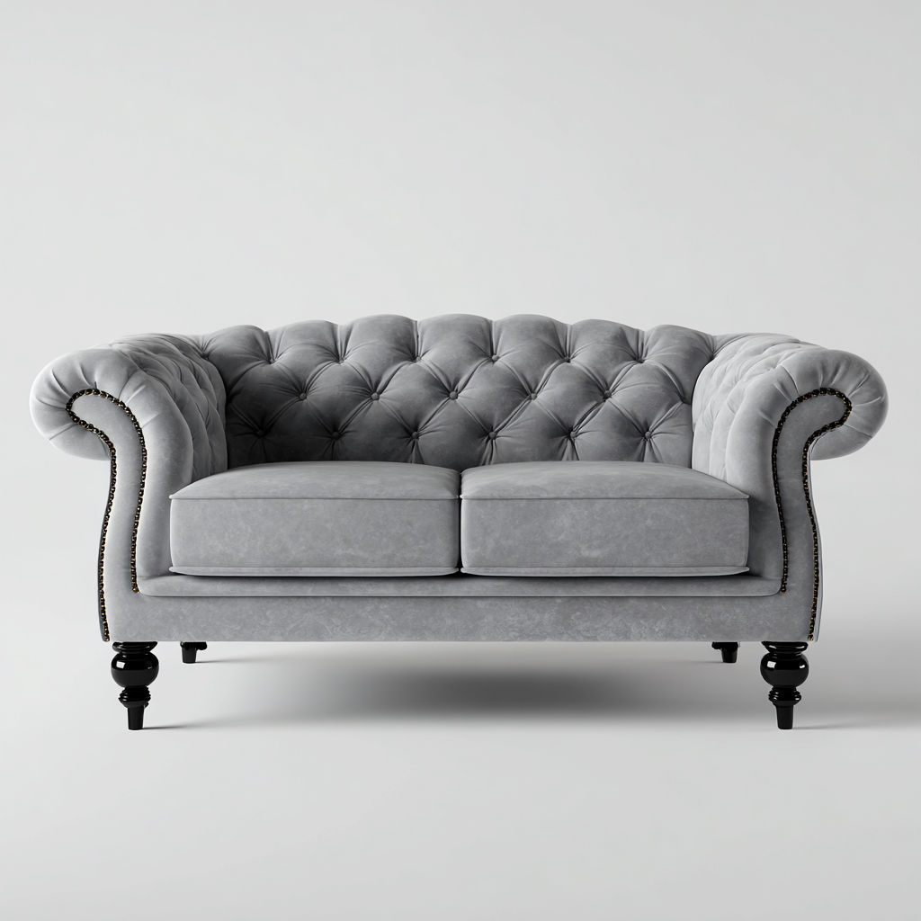 Canapé 2 places velours 168x86x82 cm - gris-Dwellingosa