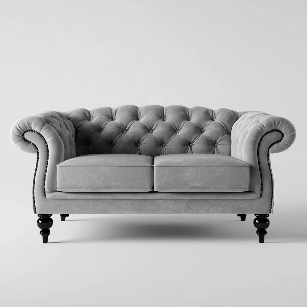 Canapé 2 places velours 168x86x82 cm - gris-Dwellingosa