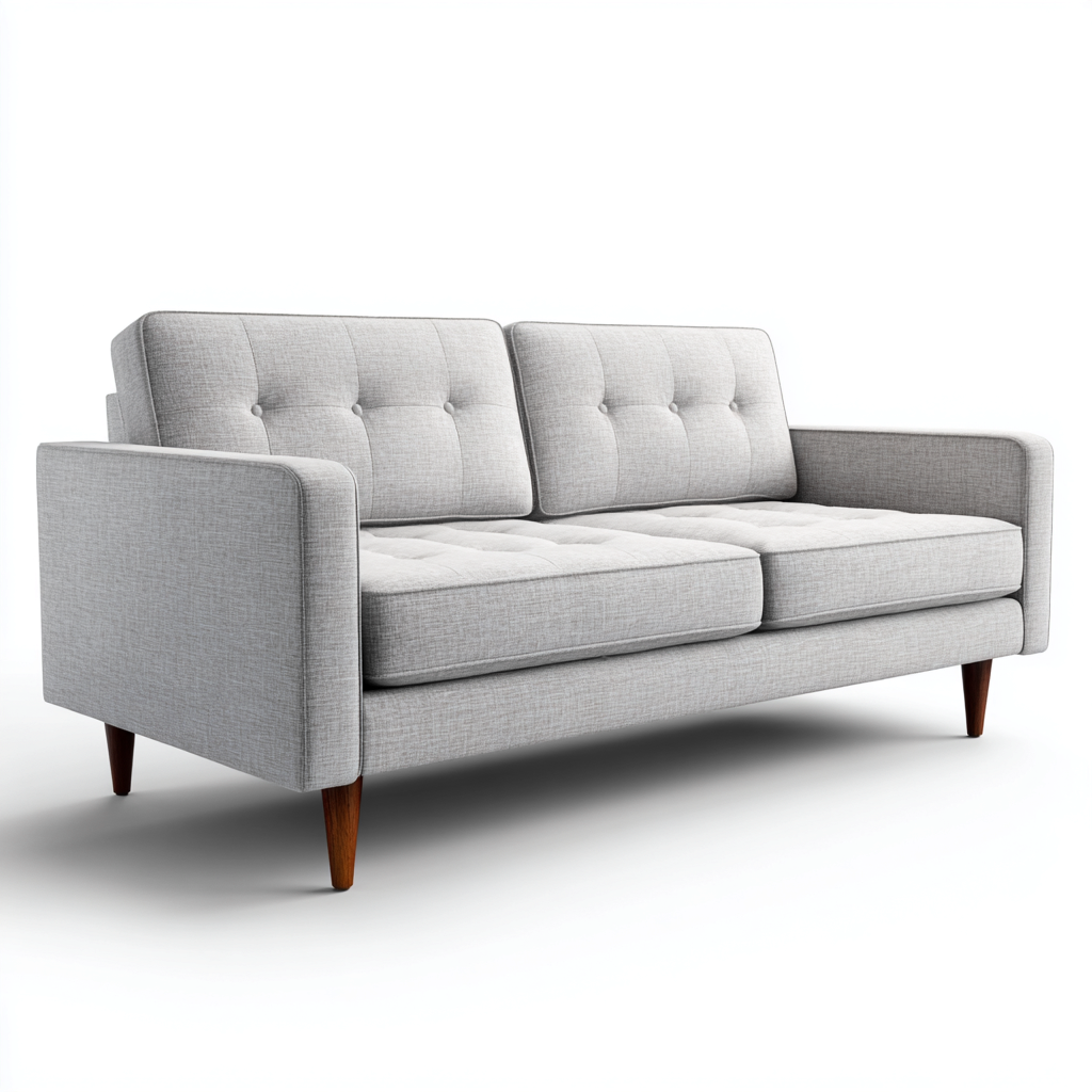 Canapé 2 places tissu 172x86x83 cm - Gris - style minimaliste-Dwellingosa