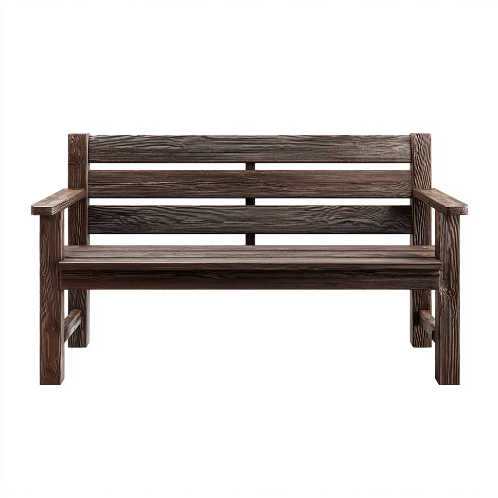 Banc de jardin bois 132x60x87 cm - marron-bois - adapté à l'extérieur - design classique-Dwellingosa
