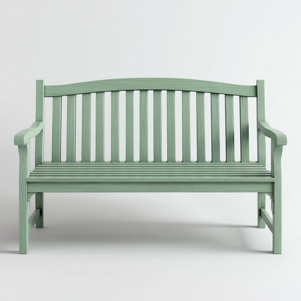 Banc de jardin Bois massif 125x60x90 cm Vert Style classique-Dwellingosa