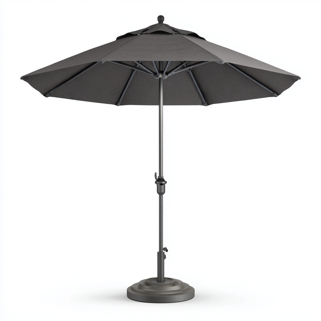 Parasol de jardin polyester 270x270x255 cm - gris - usage extérieur - style contemporain-Dwellingosa