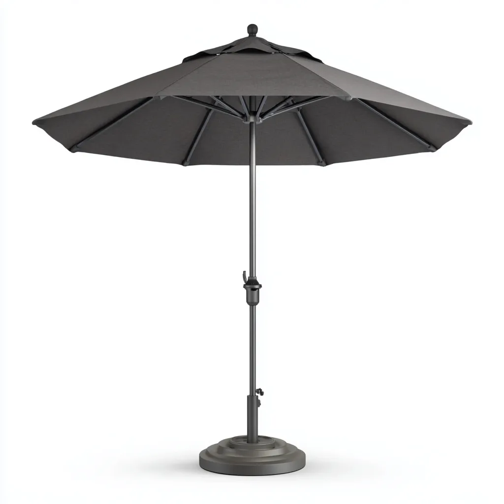 Parasol de jardin polyester 270x270x255 cm - gris - usage extérieur - style contemporain-Dwellingosa