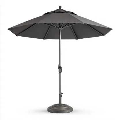 Parasol de jardin polyester 270x270x255 cm - gris - usage extérieur - style contemporain-Dwellingosa