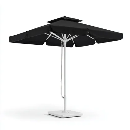 Parasol de jardin polyester 280x280x260 cm - noir - usage extérieur - design contemporain-Dwellingosa