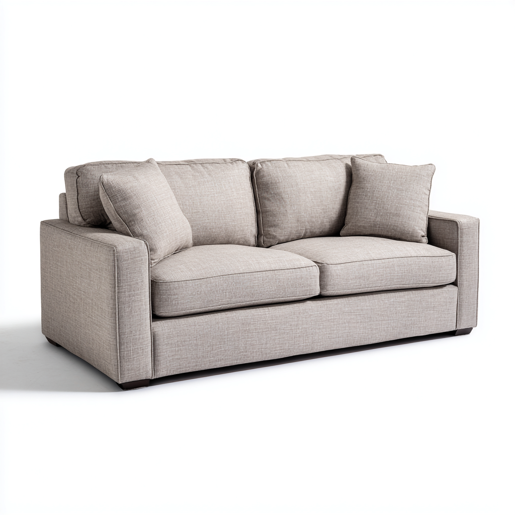 Canapé 2 places tissu 172x82x78 cm - Beige - style confort moderne-Dwellingosa