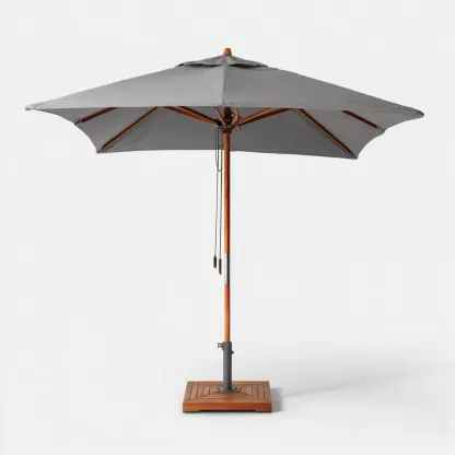 Parasol de jardin polyester 270x270x255 cm - gris - usage extérieur - style contemporain-Dwellingosa