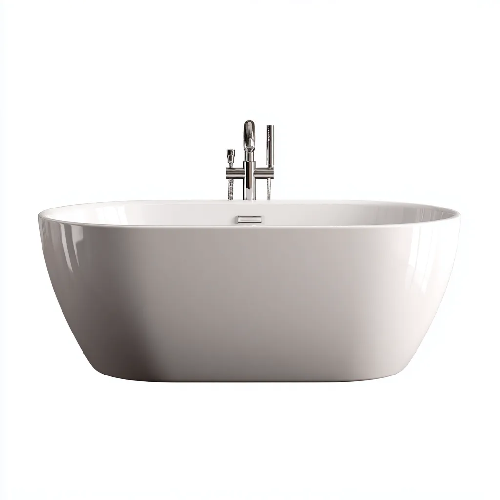 Baignoire acrylique 172x77x59 cm - blanc - design épuré-Dwellingosa