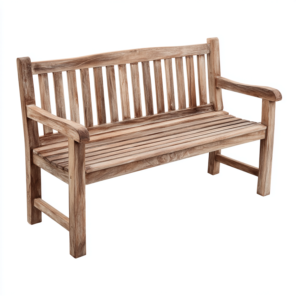 Banc de jardin bois 150x60x90 cm - clair-bois - adapté à l'extérieur - design classique-Dwellingosa