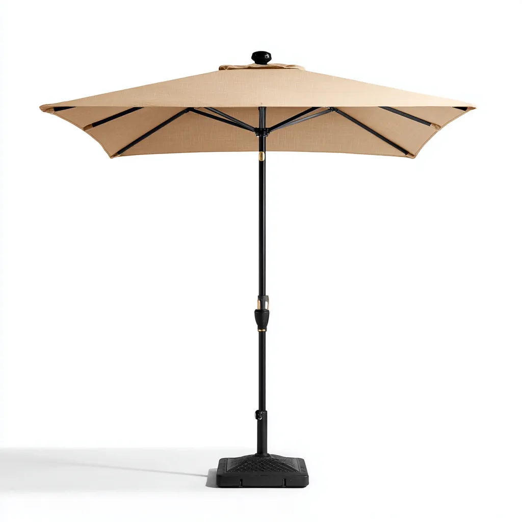 Parasol de jardin polyester 260x260x250 cm - beige - usage extérieur - design contemporain-Dwellingosa