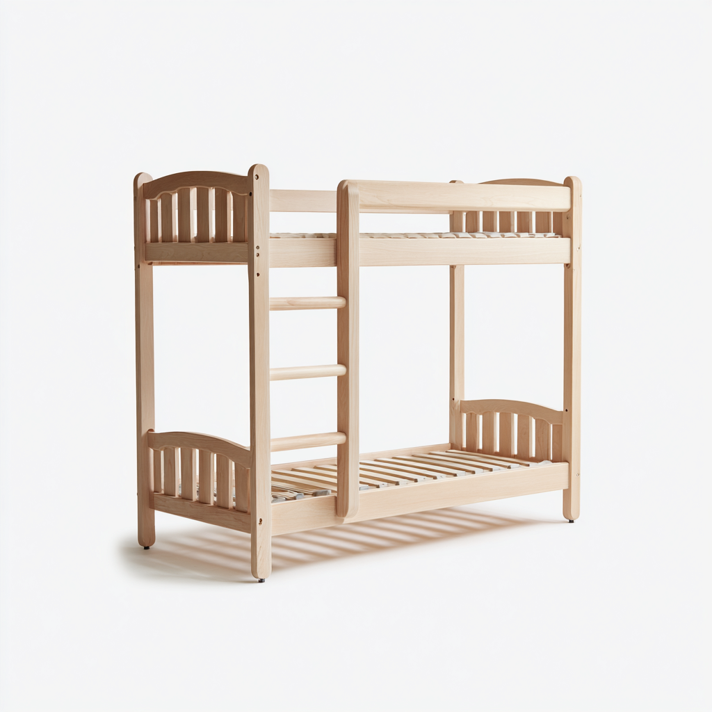 Lits superposés Bois 208x98x155 cm - Beige - Design classique-Dwellingosa