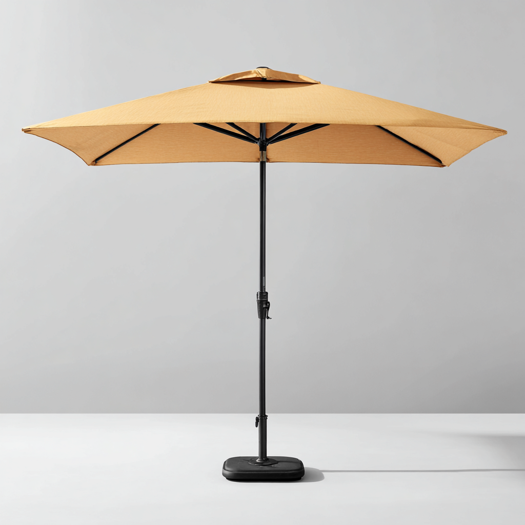 Parasol de jardin polyester 280x280x250 cm - jaune - adapté aux terrasses - design contemporain-Dwellingosa