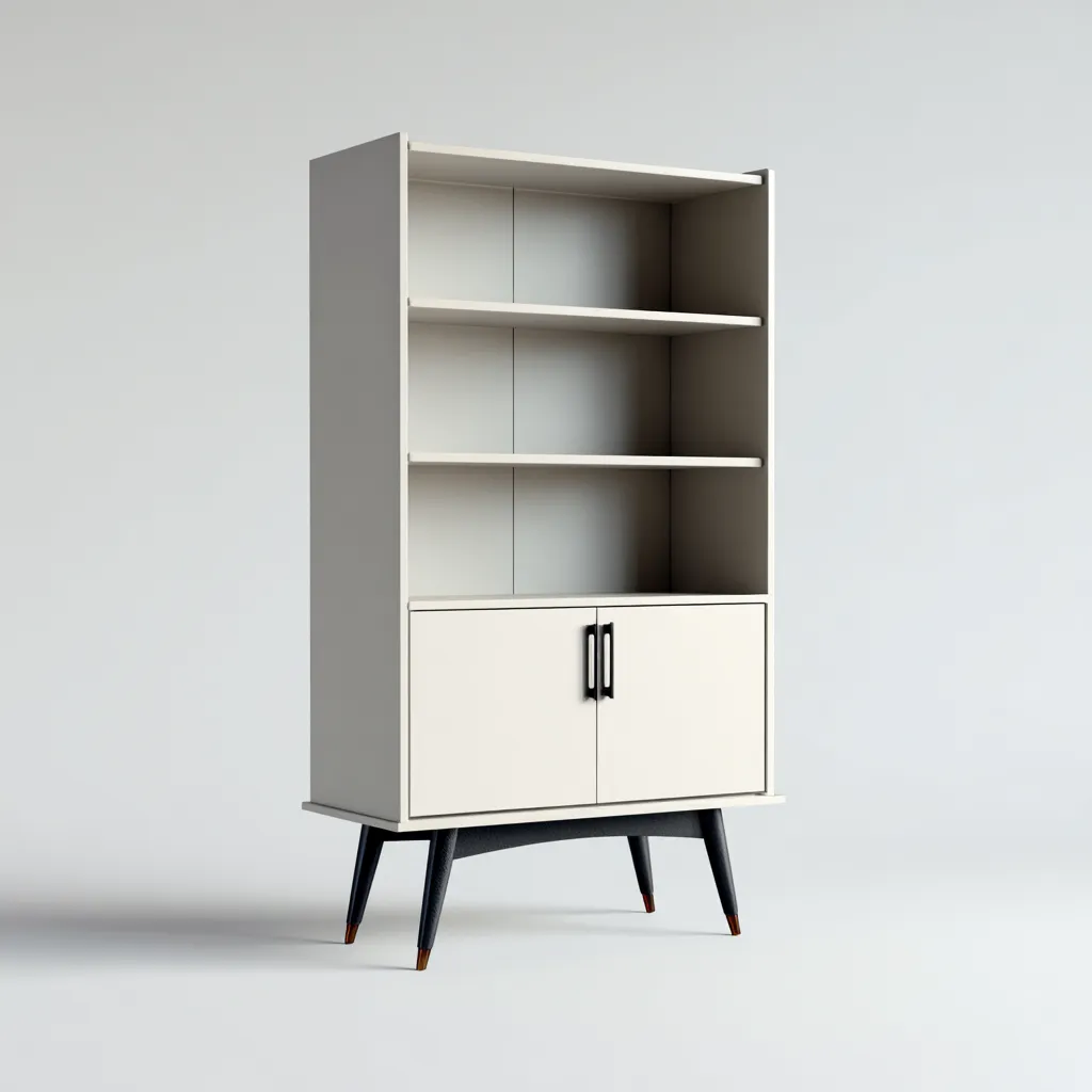 Meuble de rangement de cuisine Bois 80x35x160 cm - beige-noir - style contemporain-Dwellingosa