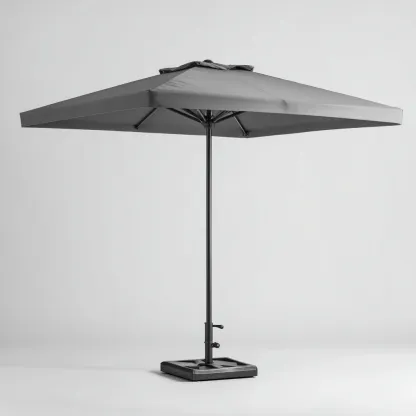 Parasol de jardin polyester 270x270x255 cm - gris - usage extérieur - style contemporain-Dwellingosa