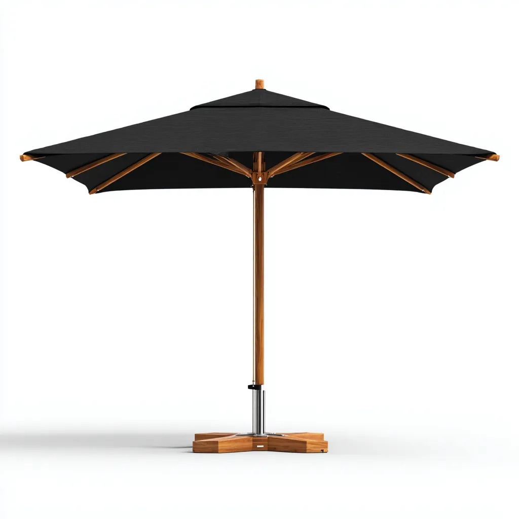 Parasol de jardin polyester 260x260x245 cm - noir - usage extérieur - design moderne-Dwellingosa