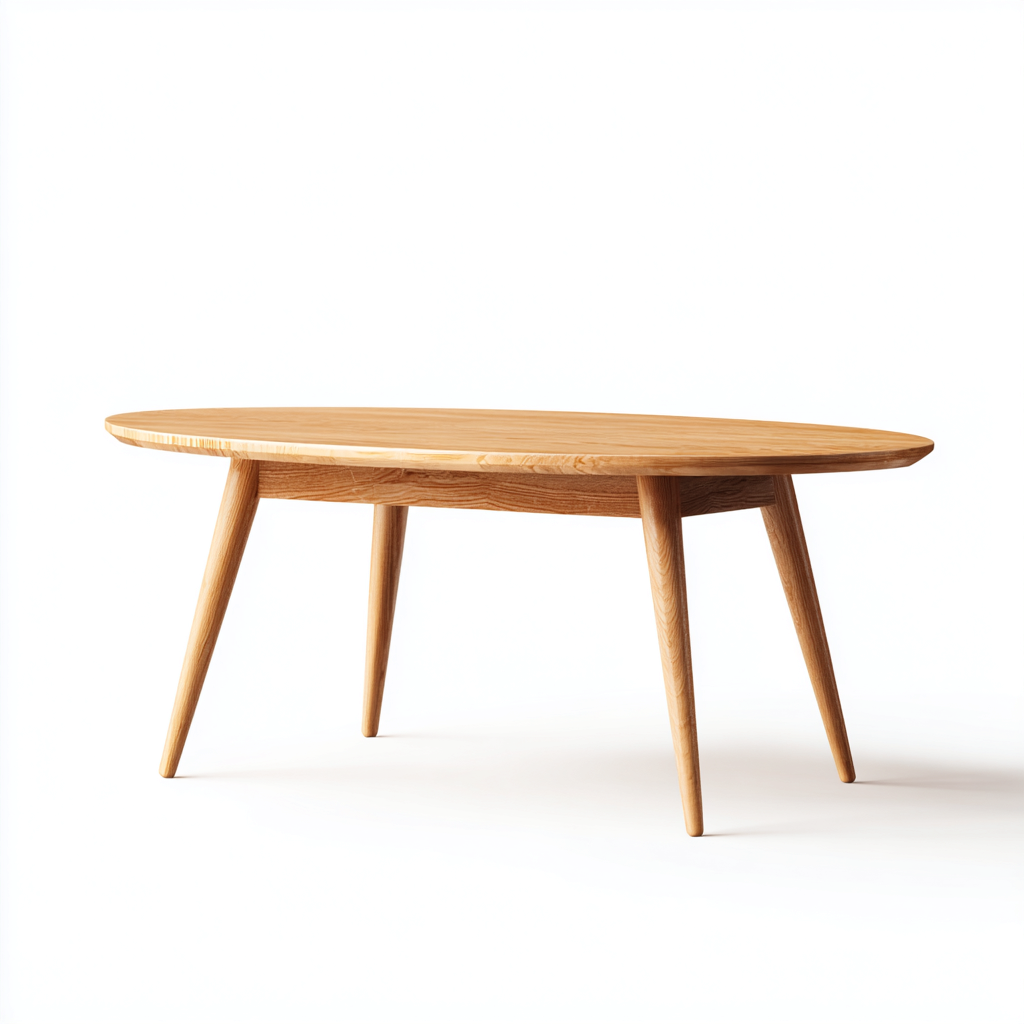 Table basse Bois naturel 115x58x45 cm - Marron - Style épuré-Dwellingosa