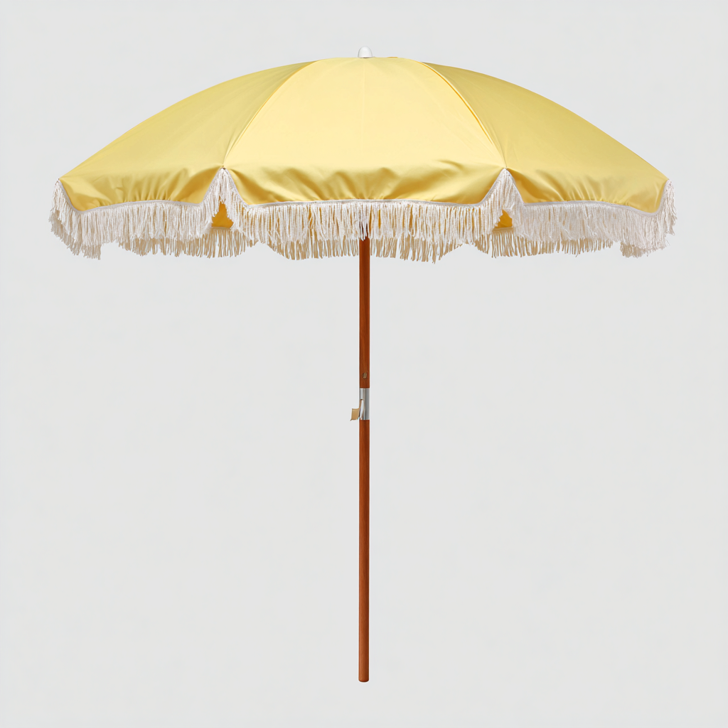 Parasol de jardin polyester 180x180x220 cm - jaune - usage extérieur - style classique-Dwellingosa