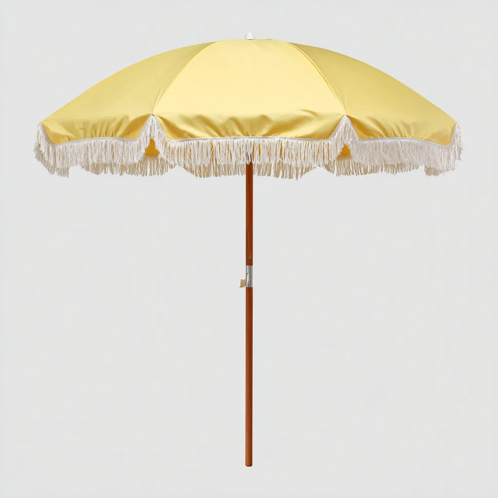 Parasol de jardin polyester 180x180x220 cm - jaune - usage extérieur - style classique-Dwellingosa