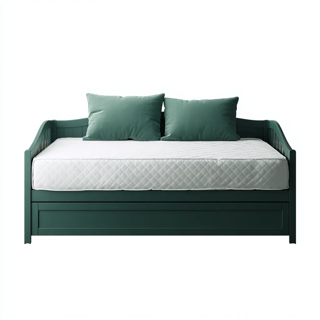 Canapé-lit bois 207x100x90 cm - vert - avec tiroir de rangement - style épuré-Dwellingosa