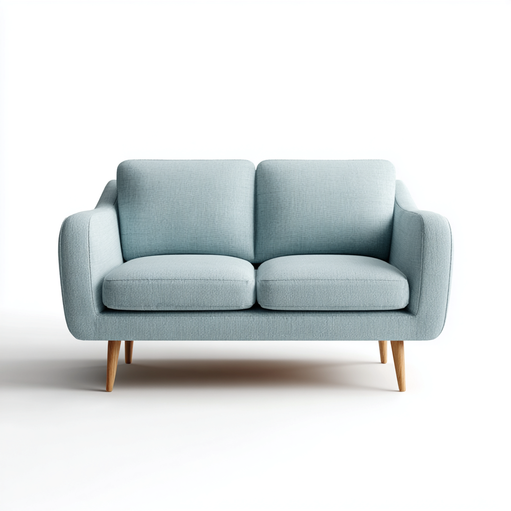 Canapé 2 places tissu 160x85x82 cm - Bleu - style moderne-Dwellingosa