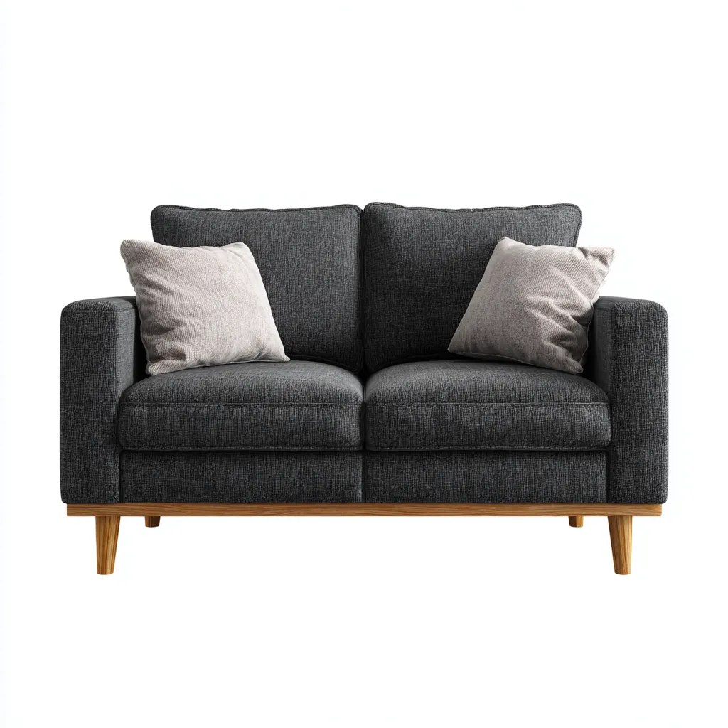 Canapé 2 places tissu 160x88x82 cm - gris foncé moderne-Dwellingosa