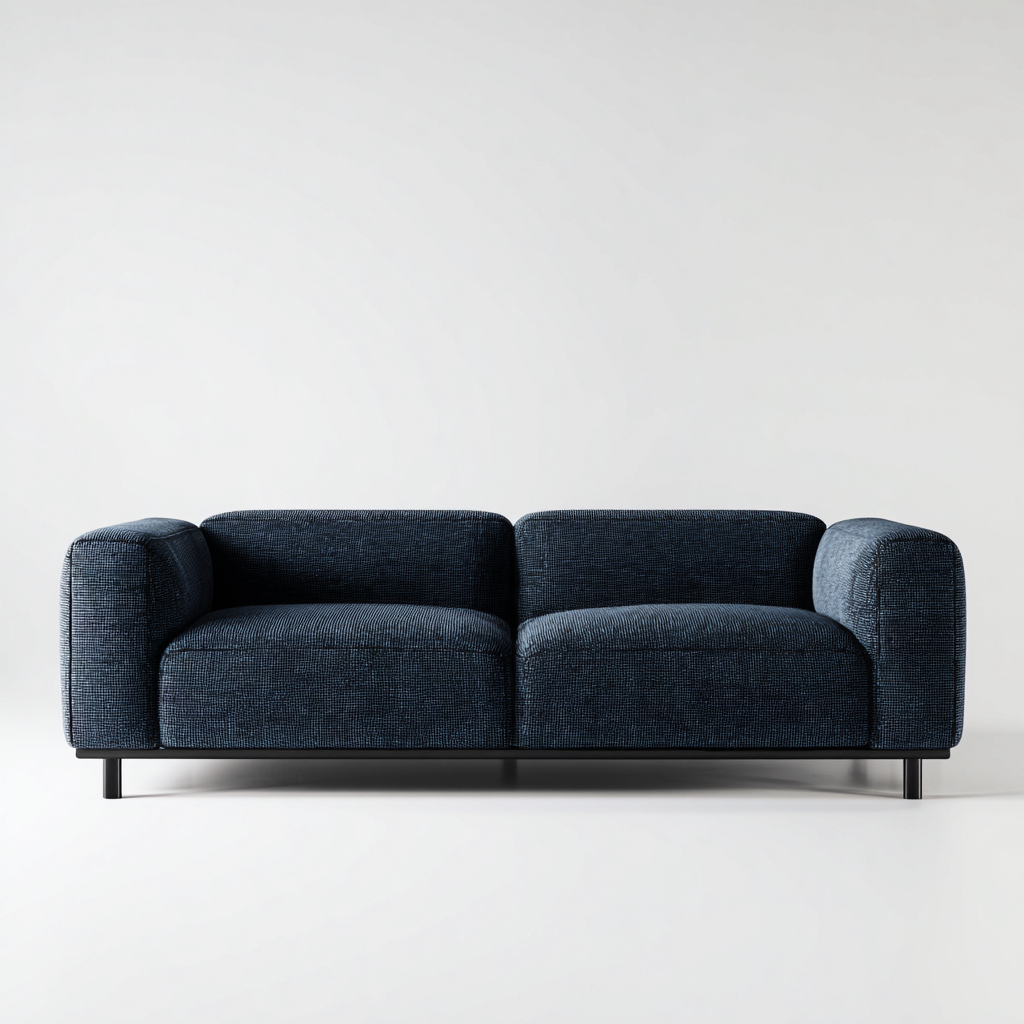 Canapé 2 places tissu 165x92x78 cm - bleu foncé moderne-Dwellingosa