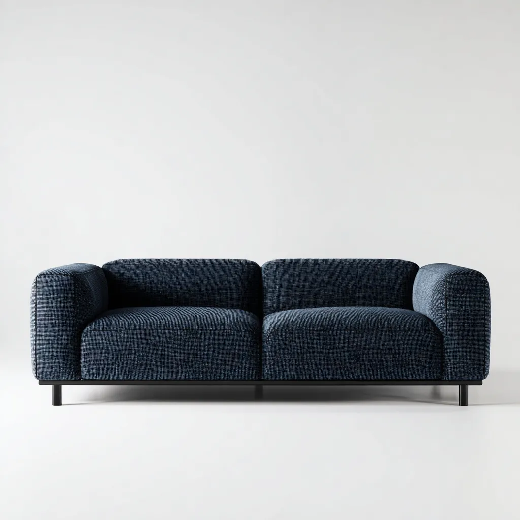 Canapé 2 places tissu 165x92x78 cm - bleu foncé moderne-Dwellingosa