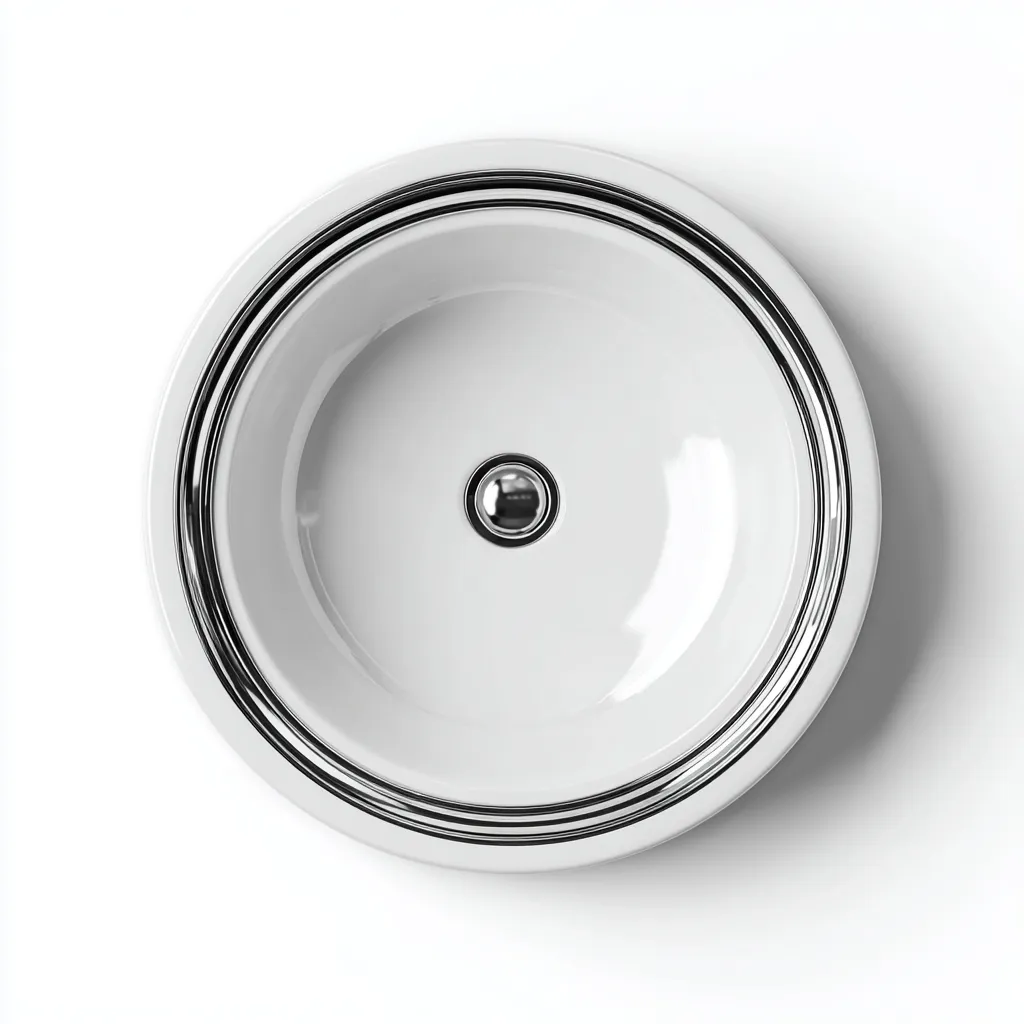 Lavabo rond en céramique - céramique - 42x42x13 cm - blanc - style contemporain-Dwellingosa