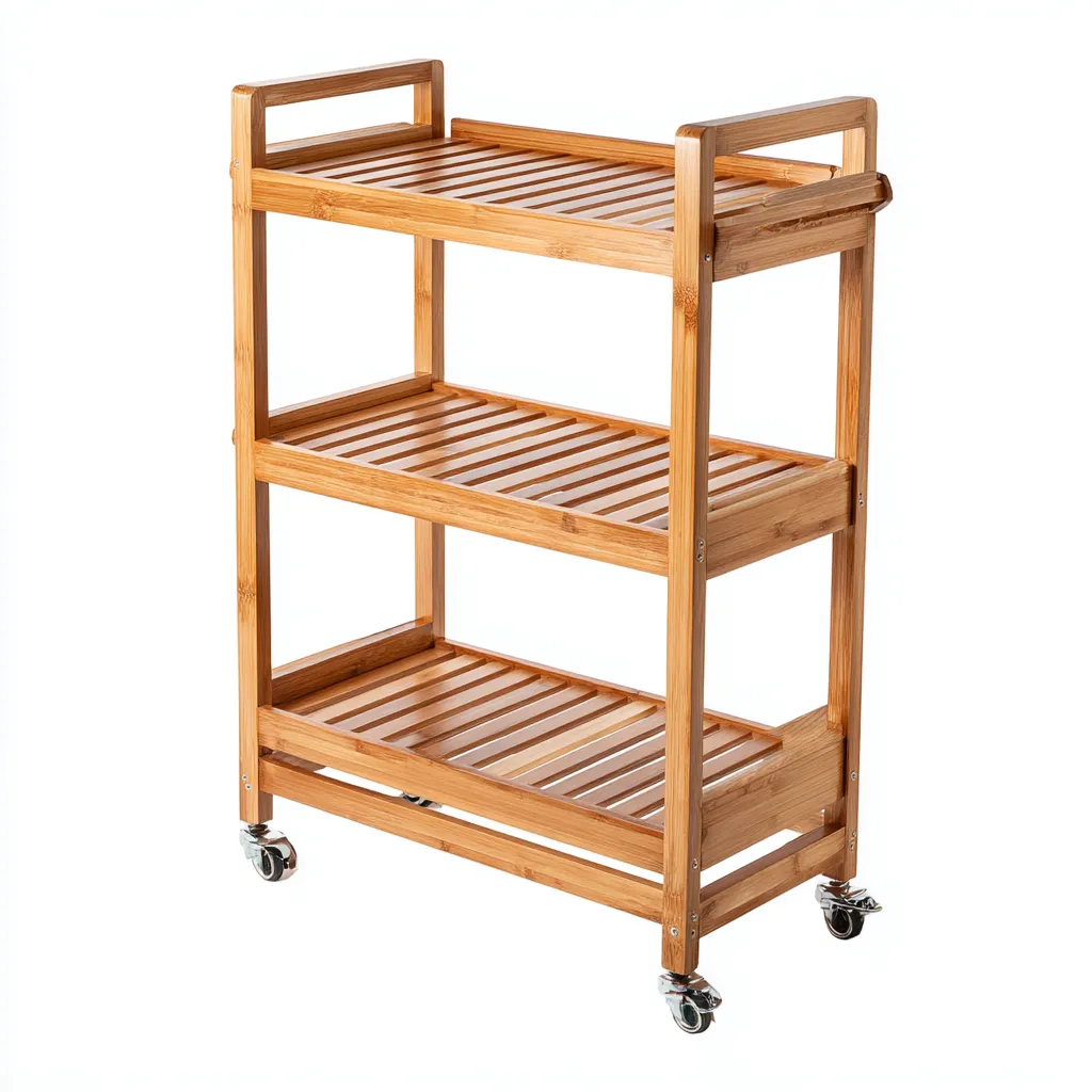 Dessertes et chariots bambou 45x33x85 cm - marron - style naturel-Dwellingosa