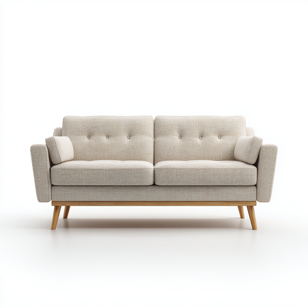 Canapé 2 places tissu 178x83x82 cm - beige moderne-Dwellingosa