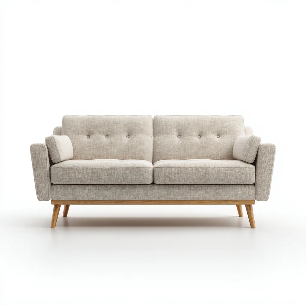 Canapé 2 places tissu 178x83x82 cm - beige moderne-Dwellingosa