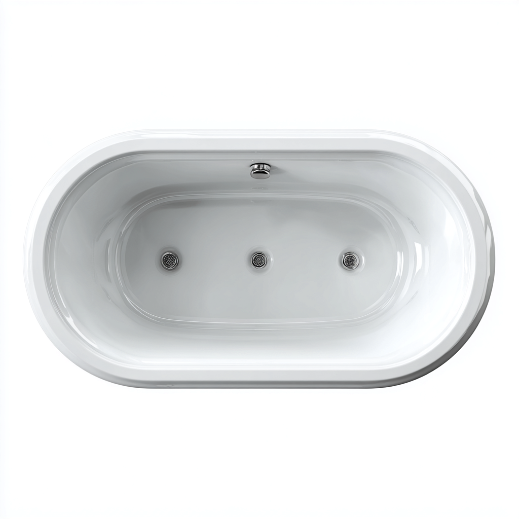 Baignoire acrylique 170x75x58 cm - blanc - fonction balnéo-Dwellingosa