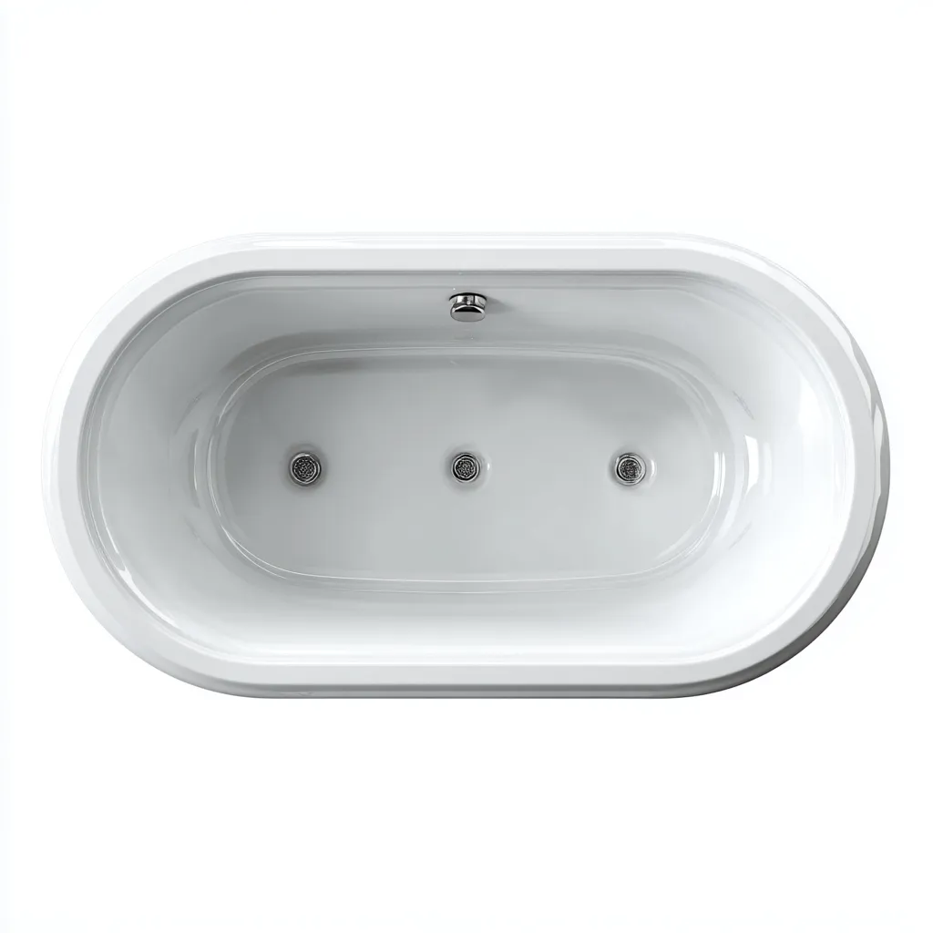 Baignoire acrylique 170x75x58 cm - blanc - fonction balnéo-Dwellingosa