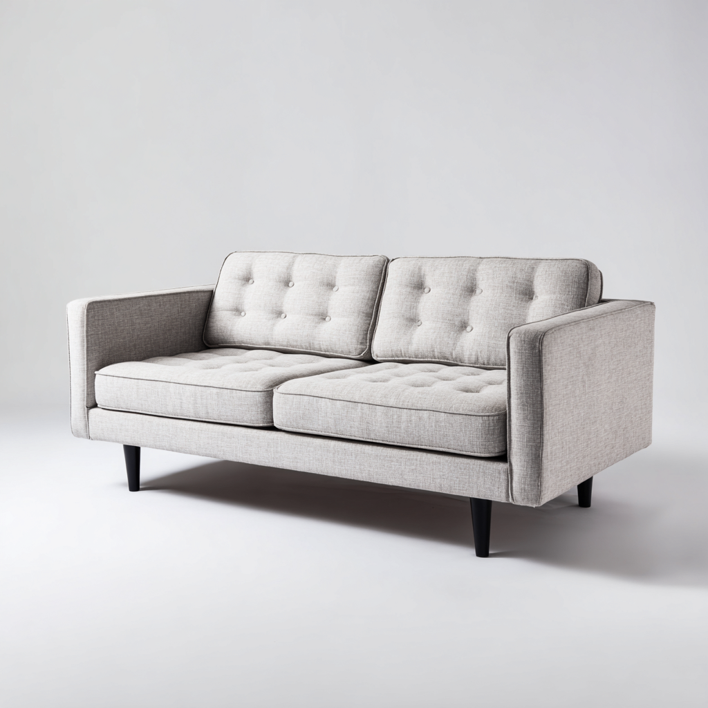 Canapé 2 places tissu 176x83x81 cm - Gris - design moderne-Dwellingosa