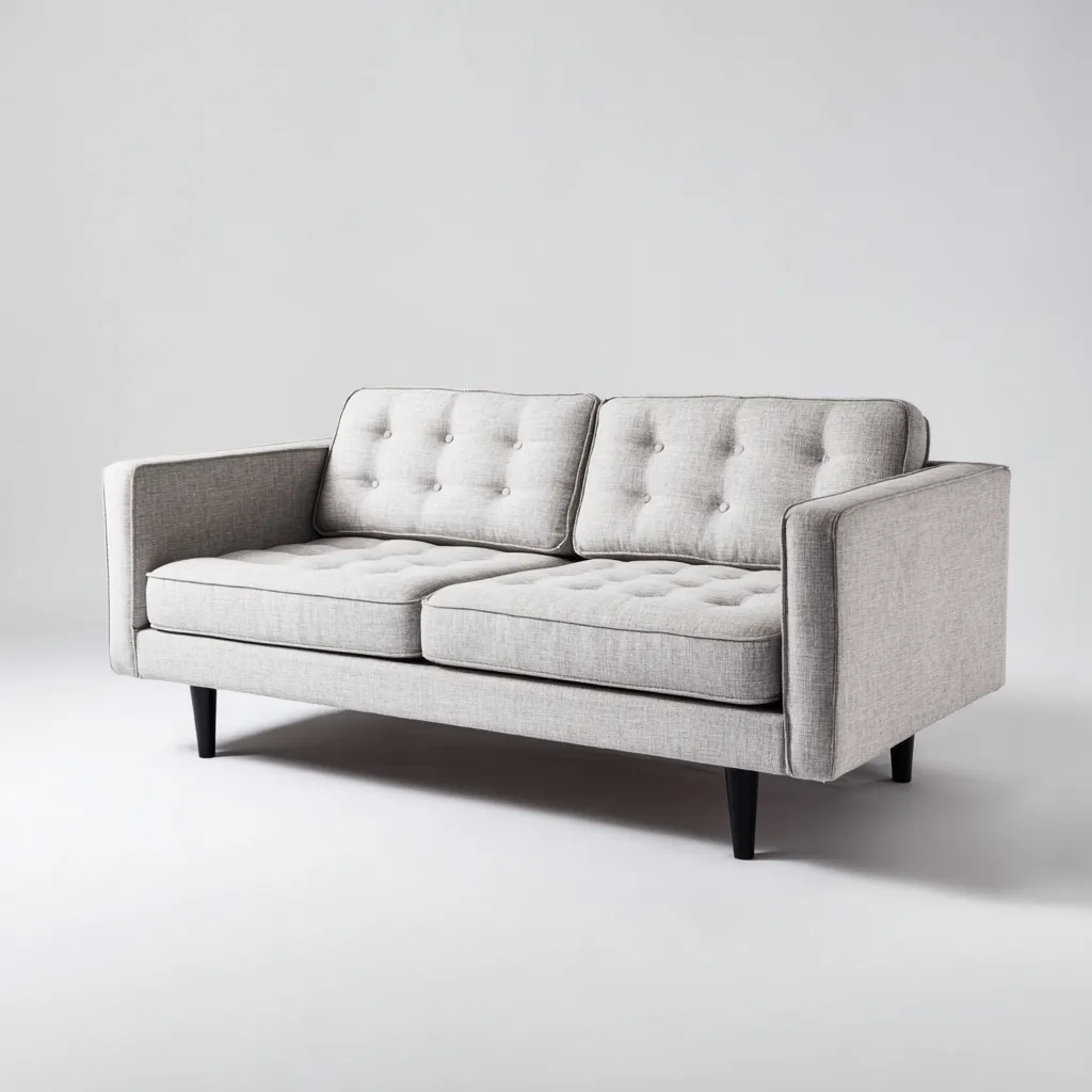 Canapé 2 places tissu 176x83x81 cm - Gris - design moderne-Dwellingosa