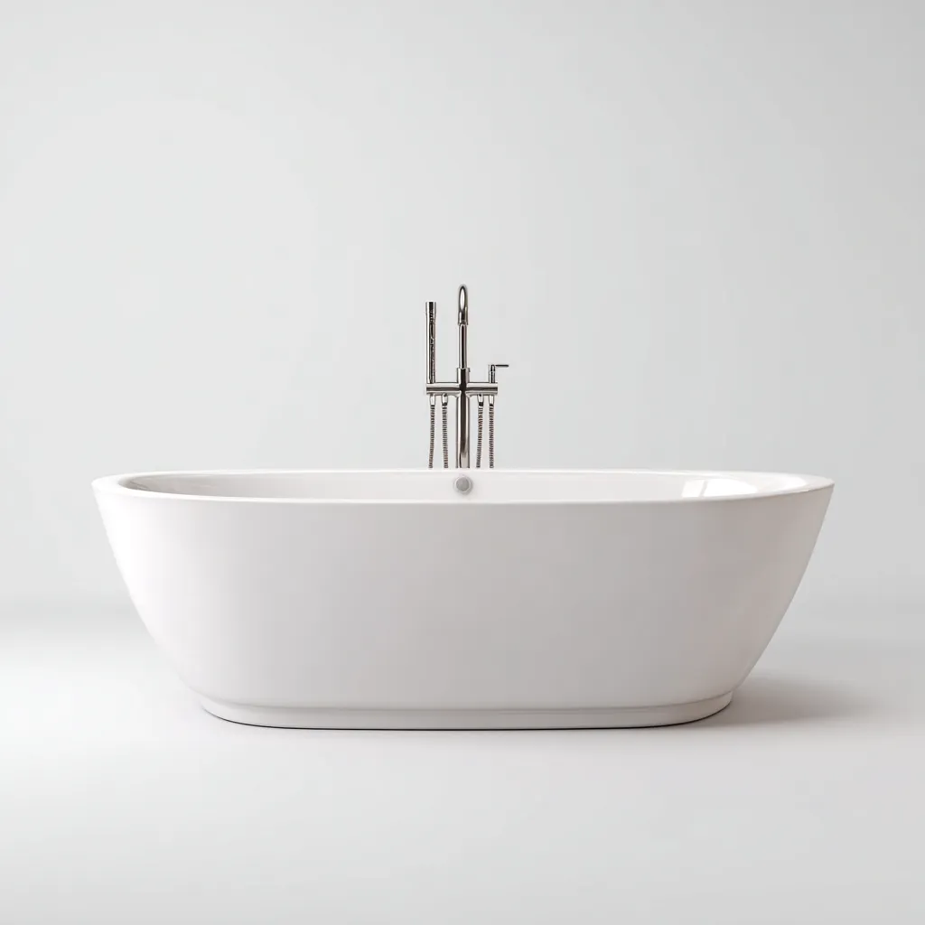 Baignoire acrylique 170x78x58 cm - blanc - design moderne-Dwellingosa