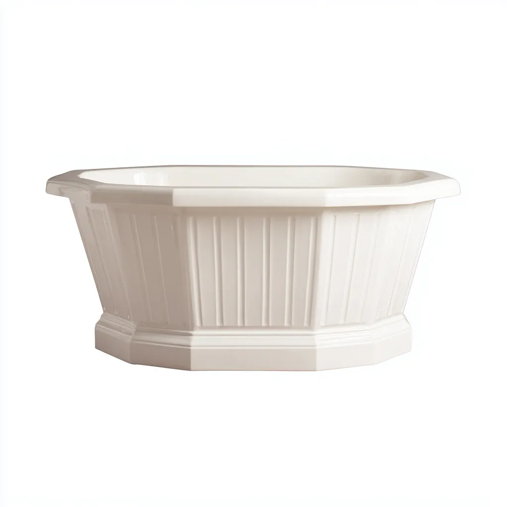 Baignoire acrylique 150x150x60 cm - blanc - design classique-Dwellingosa