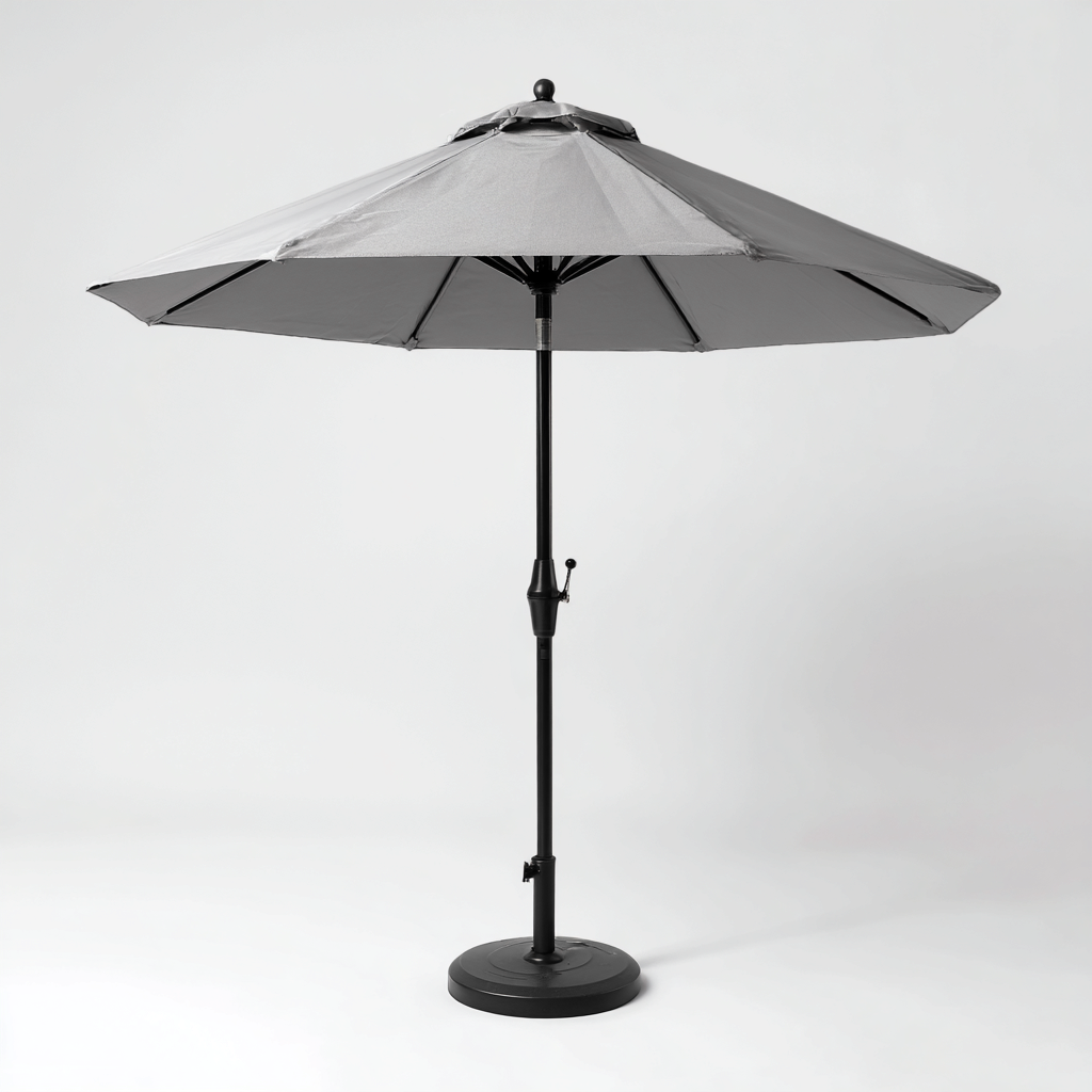Parasol de jardin polyester 270x270x255 cm - gris - usage extérieur - style contemporain-Dwellingosa