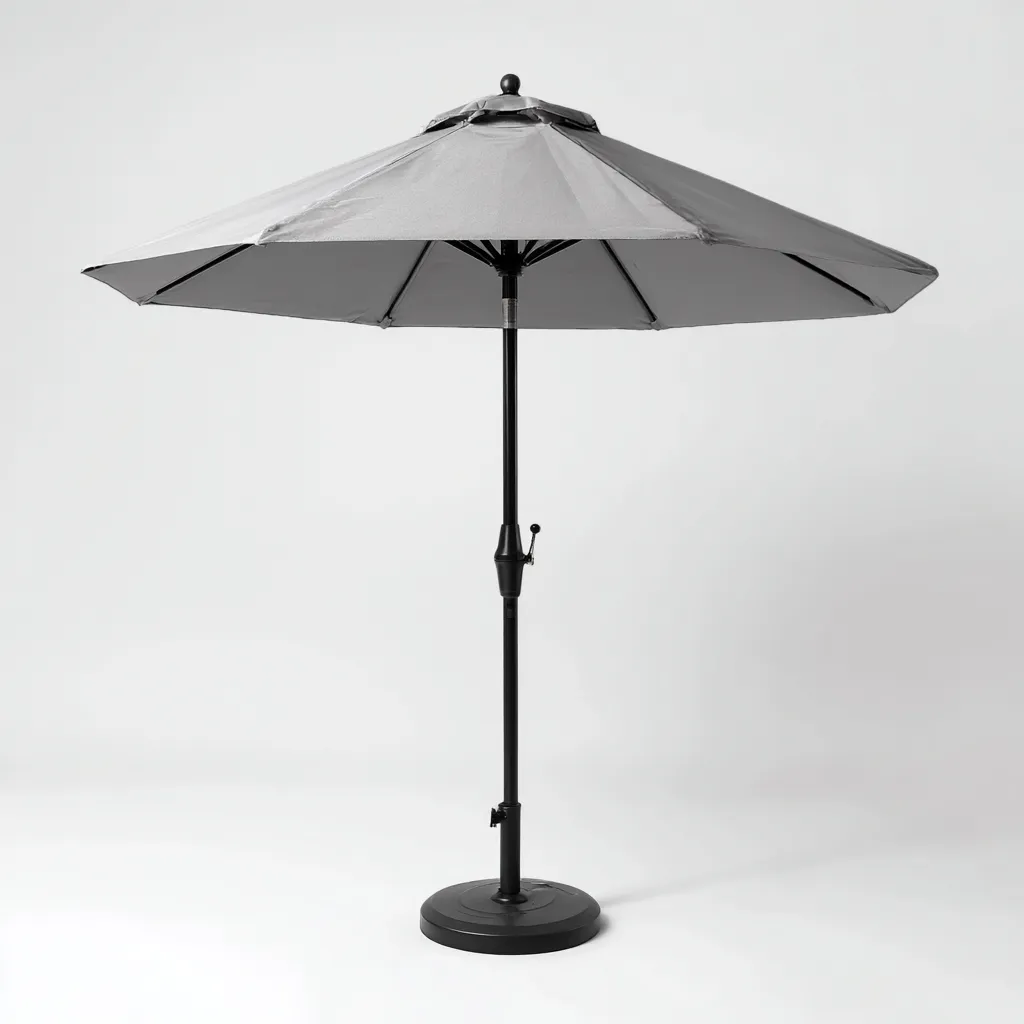 Parasol de jardin polyester 270x270x255 cm - gris - usage extérieur - style contemporain-Dwellingosa
