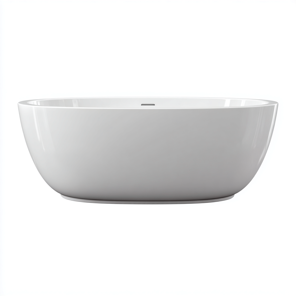 Baignoire îlot acrylique 170x80x55 cm - blanc - design moderne-Dwellingosa