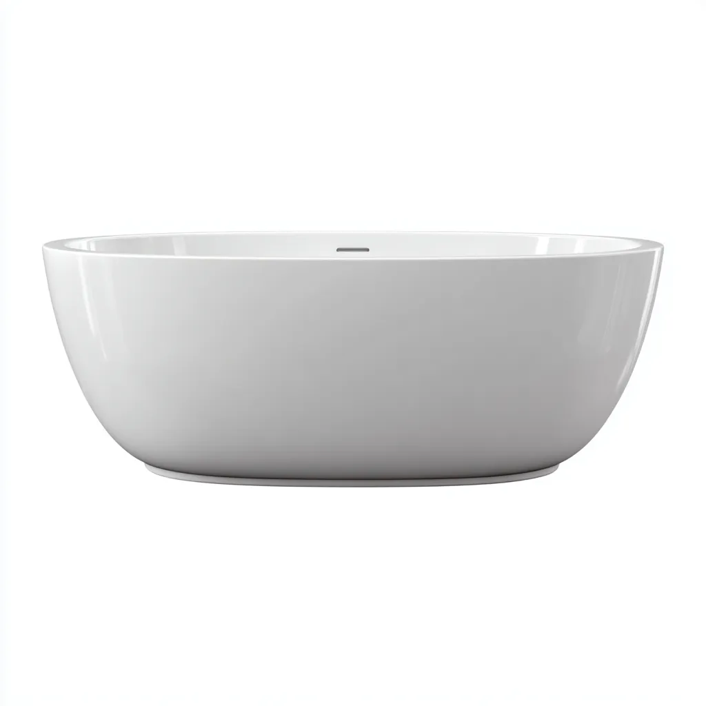 Baignoire îlot acrylique 170x80x55 cm - blanc - design moderne-Dwellingosa