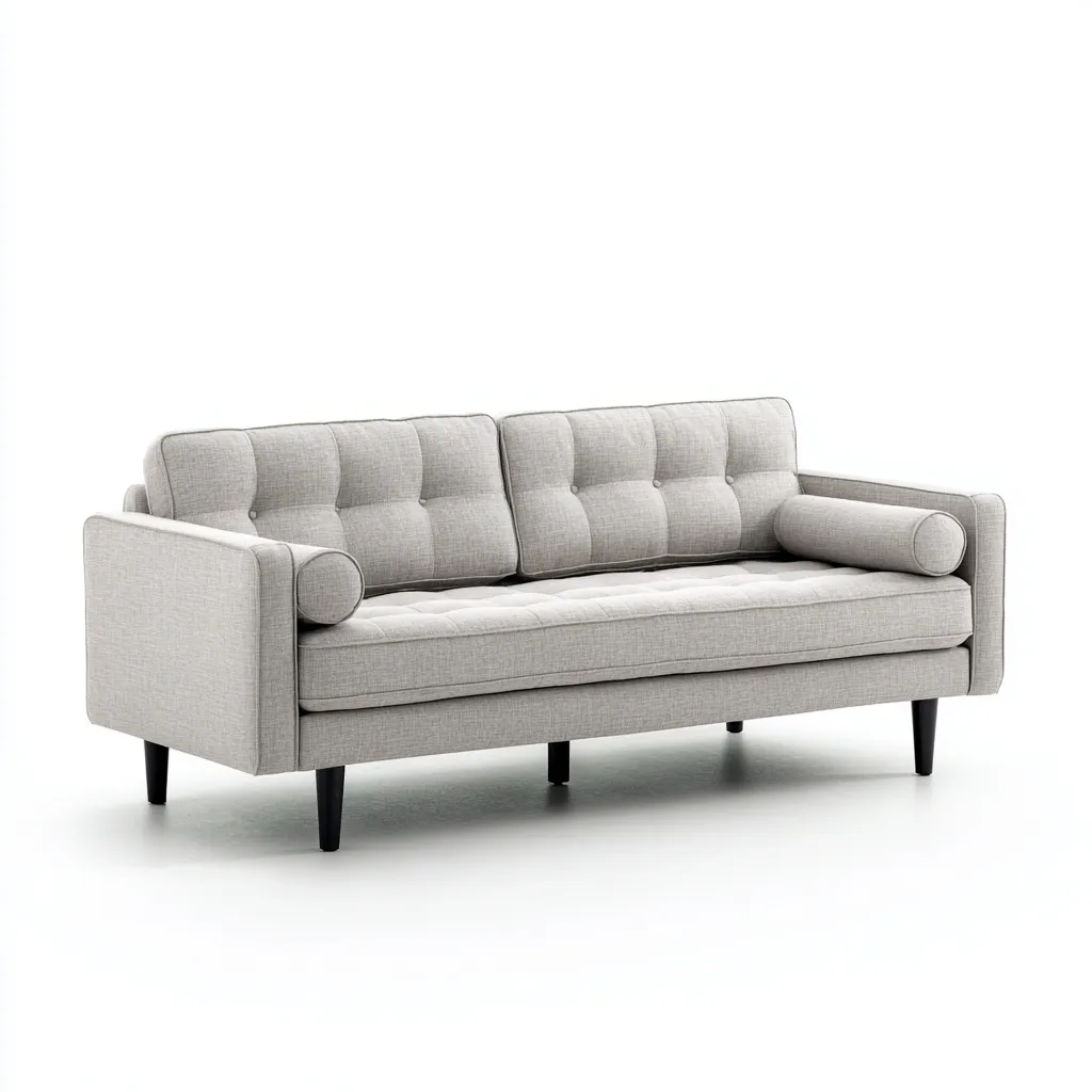 Canapé 2 places tissu 178x84x82 cm - Gris - style contemporain-Dwellingosa