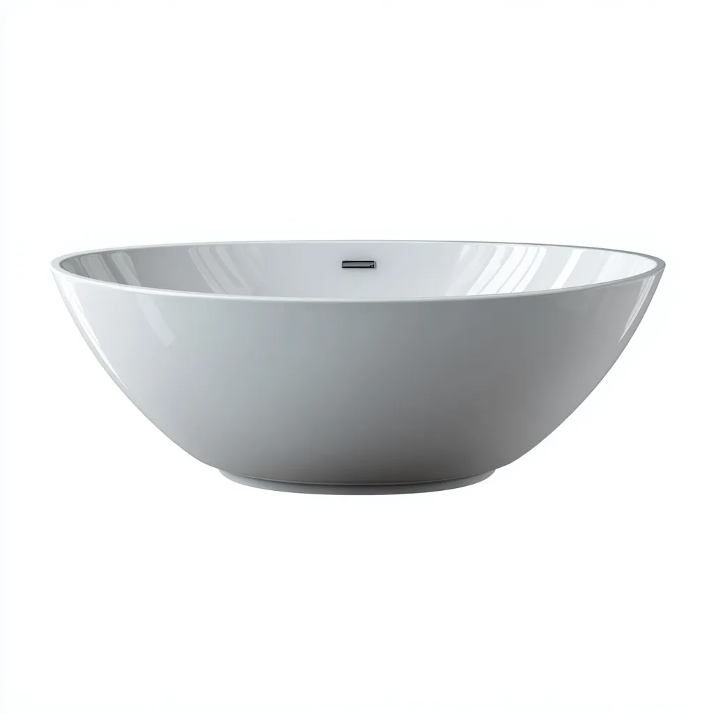 Baignoire acrylique 162x74x54 cm - blanc - design contemporain-Dwellingosa