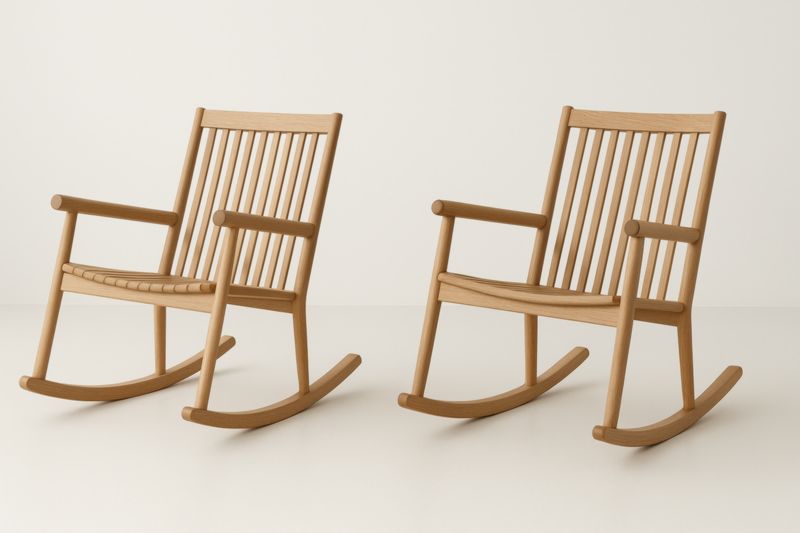 Chaises à bascule en bois lot de 2