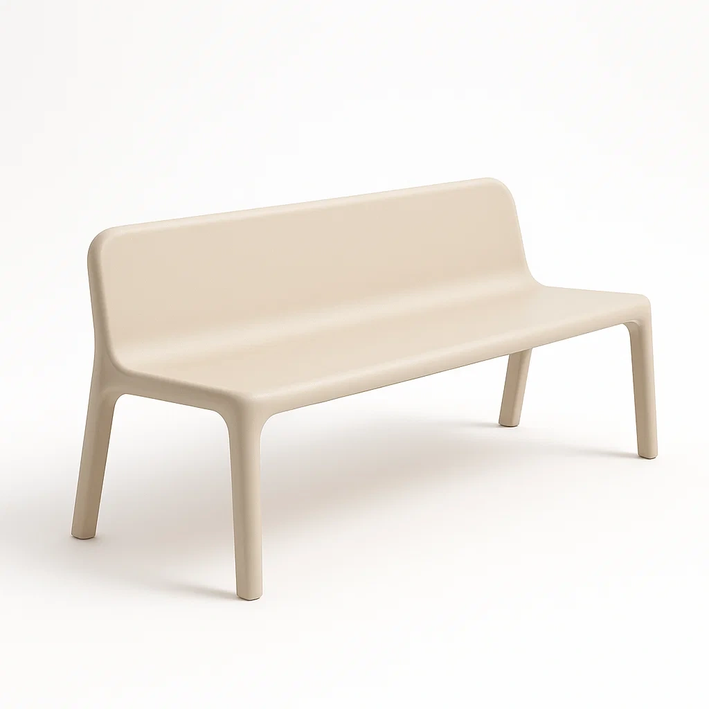 Panchina da esterno in Polipropilene Beige
