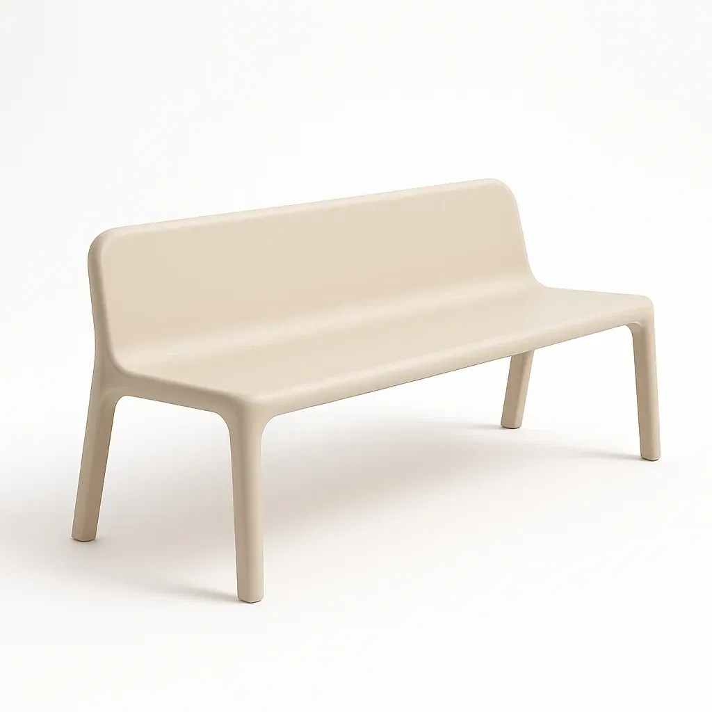 Panchina da esterno in Polipropilene Beige