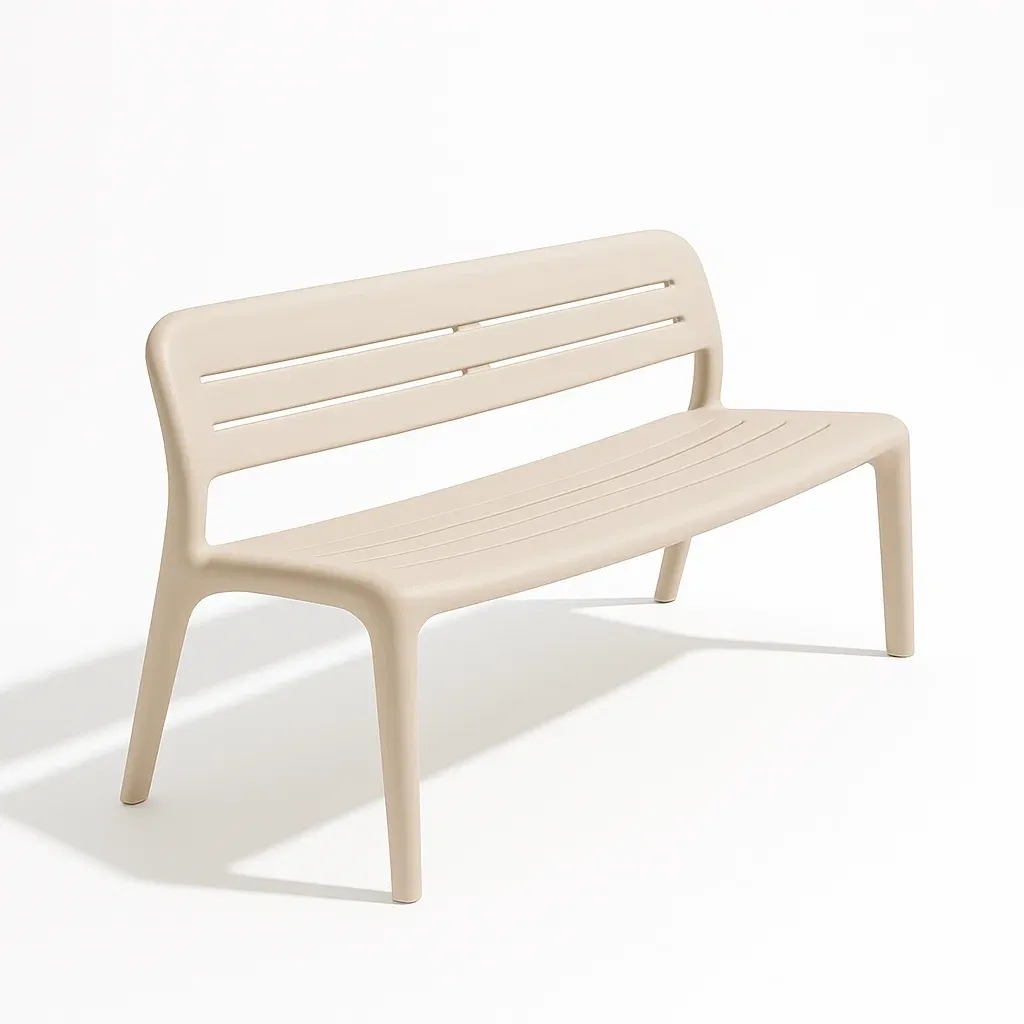 Panchina da esterno in Plastica Beige
