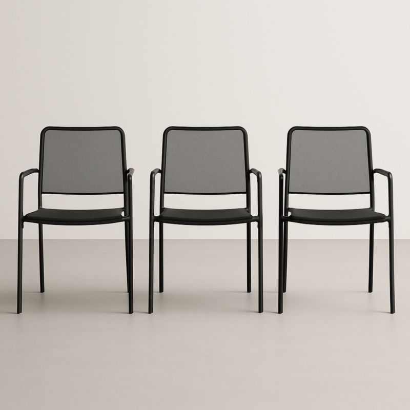 Chaise de repas en aluminium et polyester