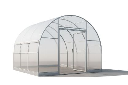 Serre Tunnel en Acier et Polycarbonate  Transparent 300x200x200 cm(L×l×H)